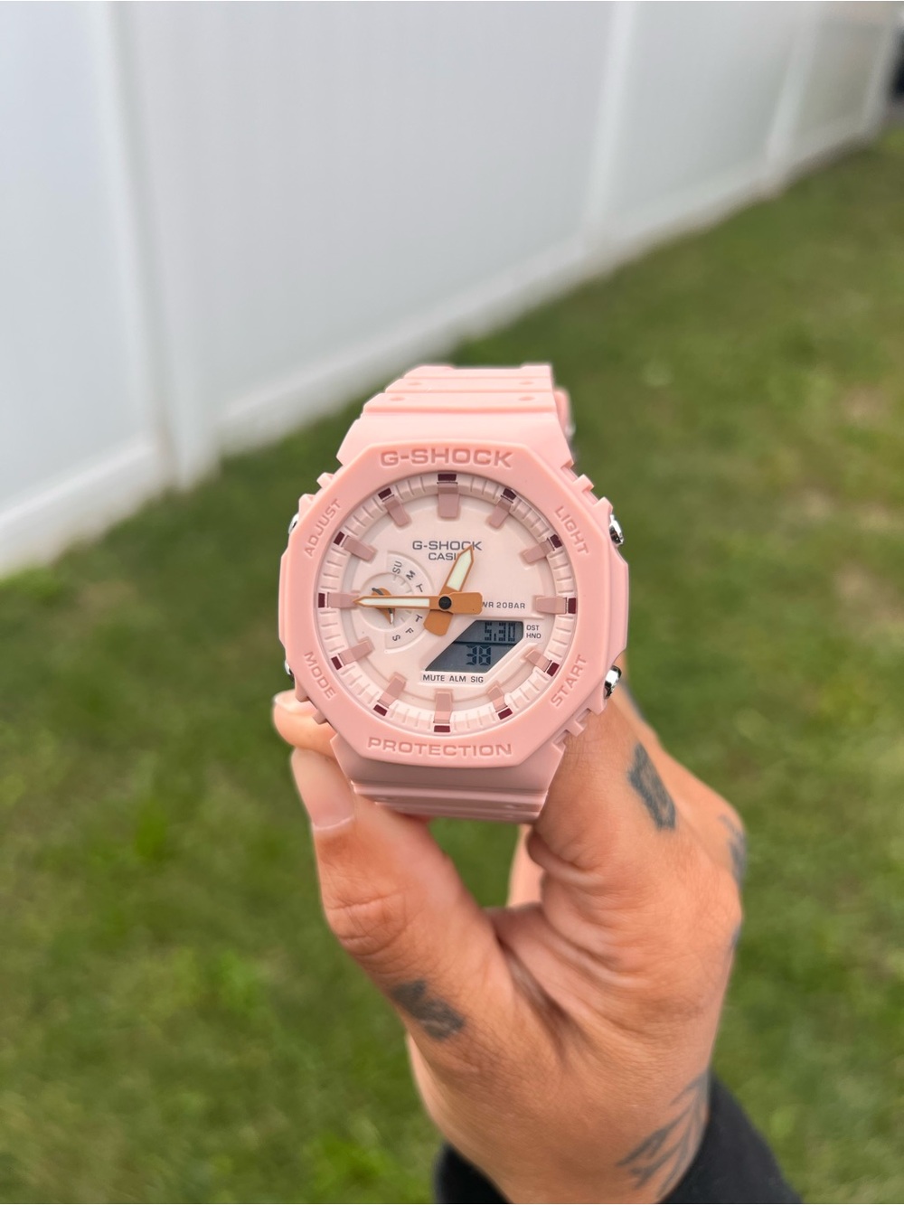 Casio G-Shock Pink Resin Analog-Digital Sport Watch